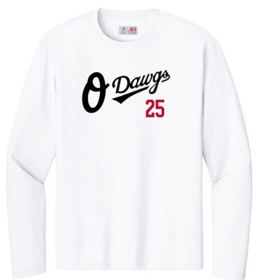O Dawgs Player Long Sleeve White Practice Shirt