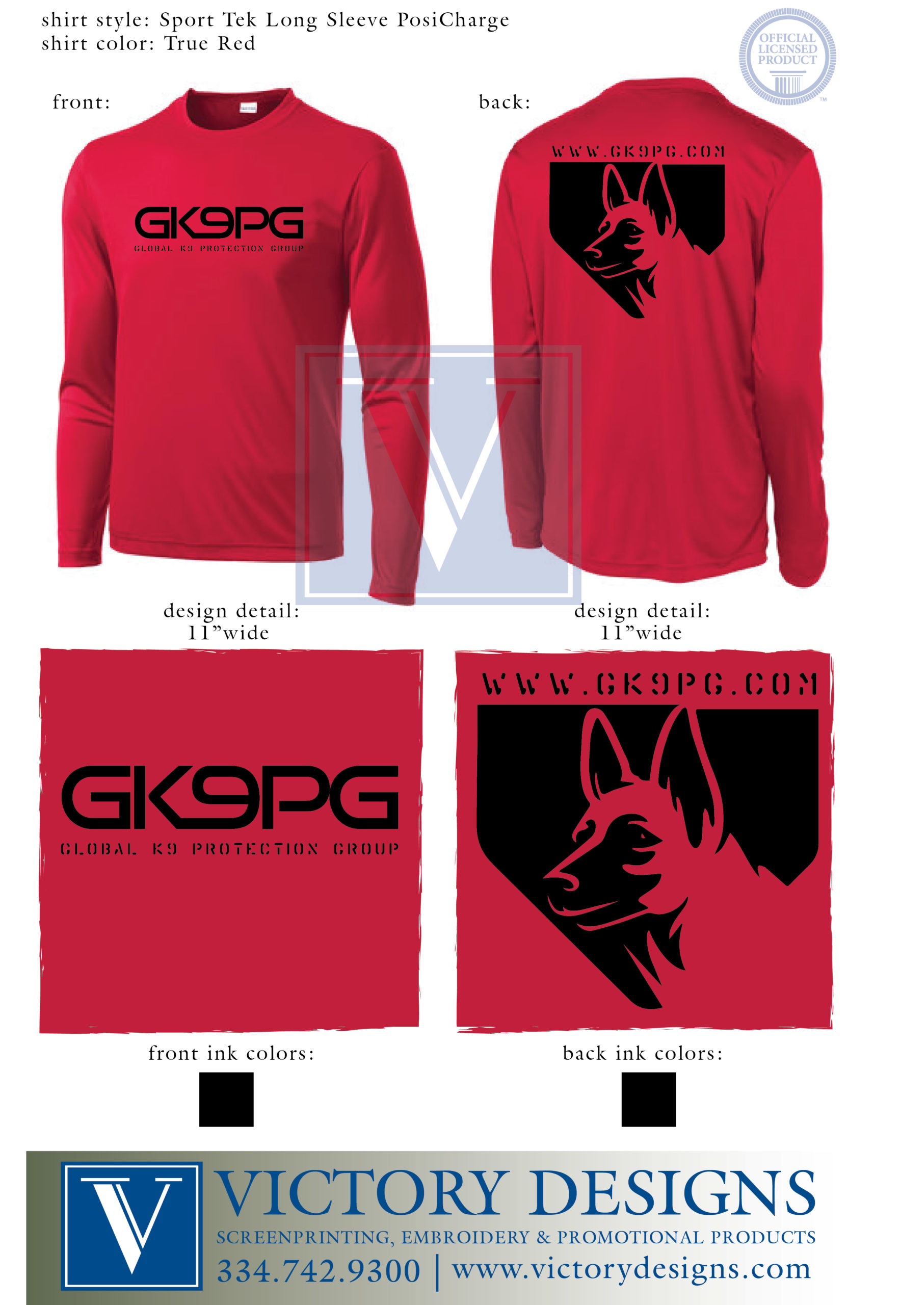 Global K9 Long Sleeve Fishing Shirt - Victory Designs