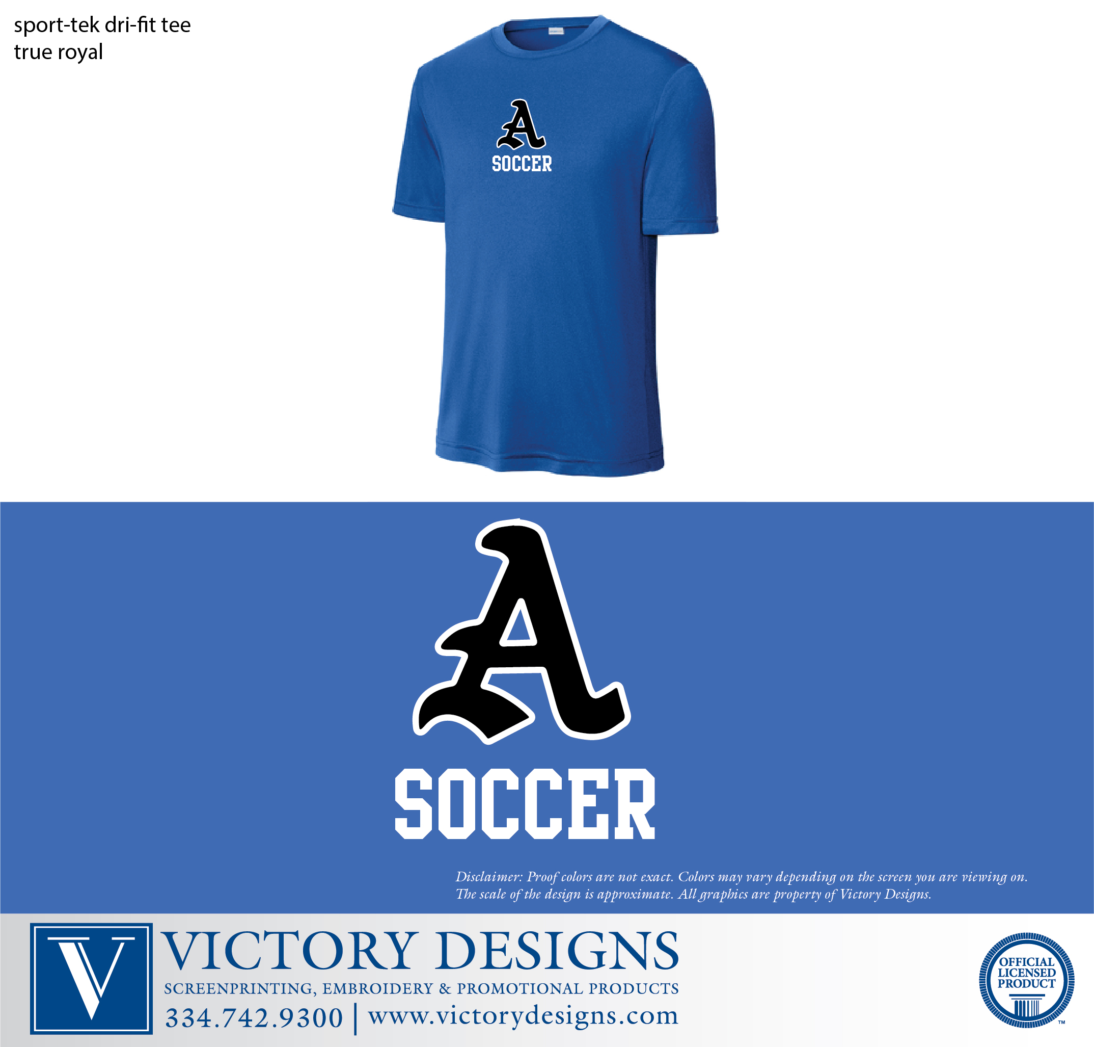 AHS Soccer - Full Front A Dri-Fit Tee - Image 2
