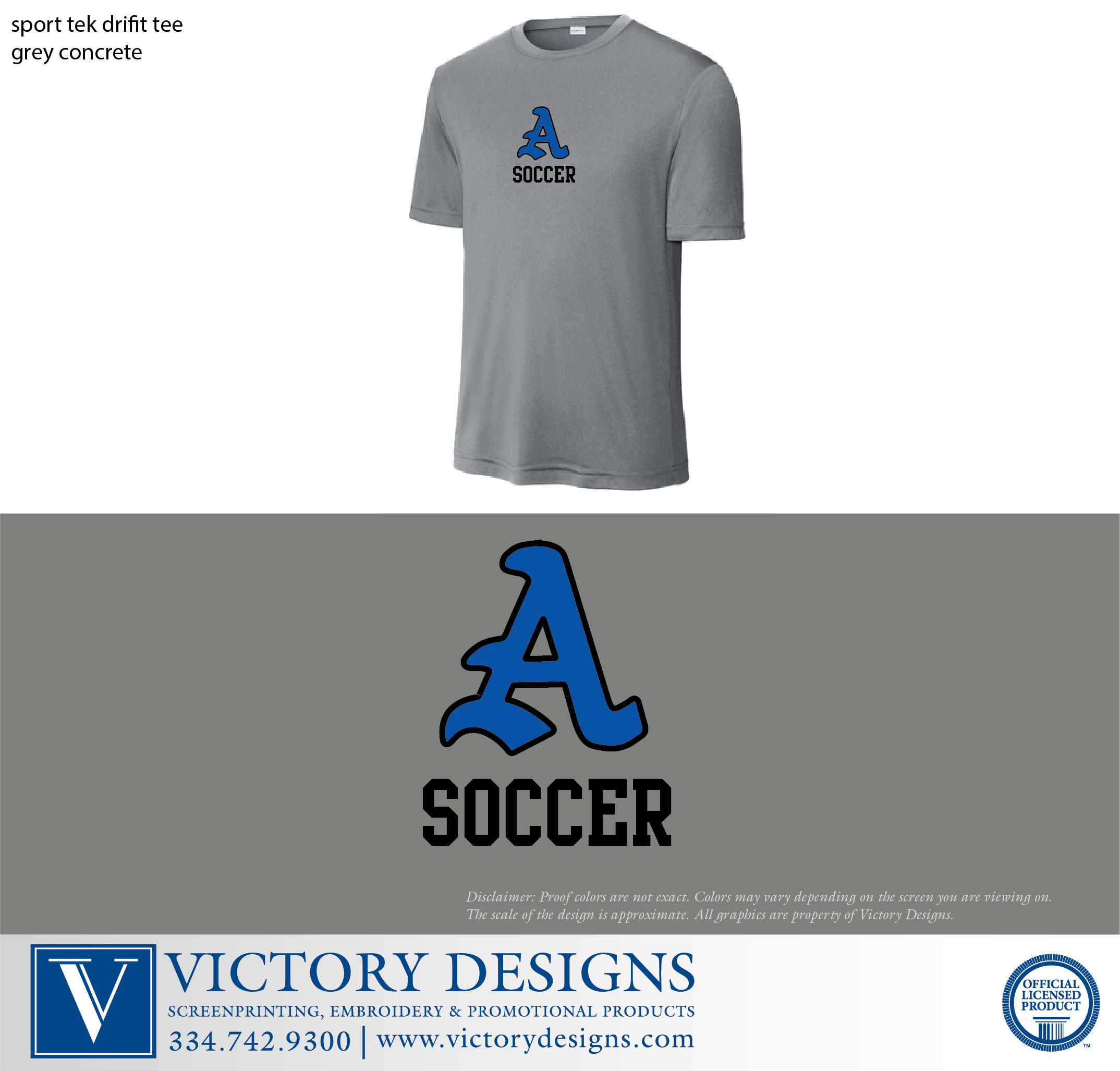 AHS Soccer - Full Front A Dri-Fit Tee - Image 3