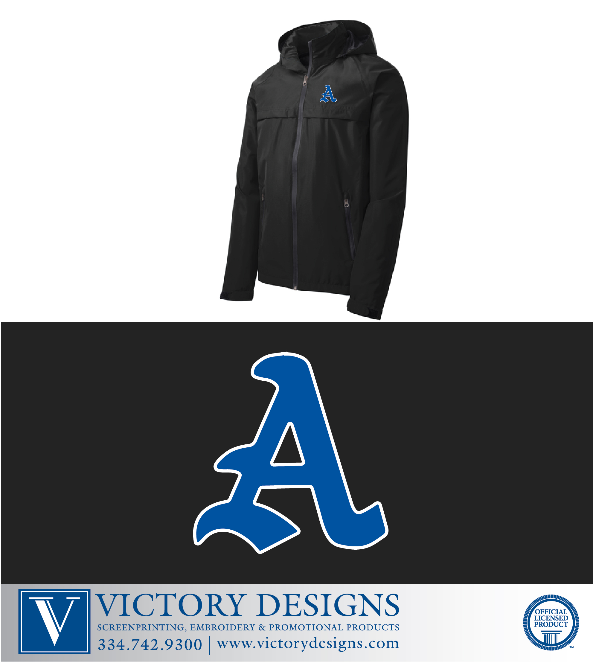 AHS Girls Soccer - Men's & Women's Rain Coat - Image 2