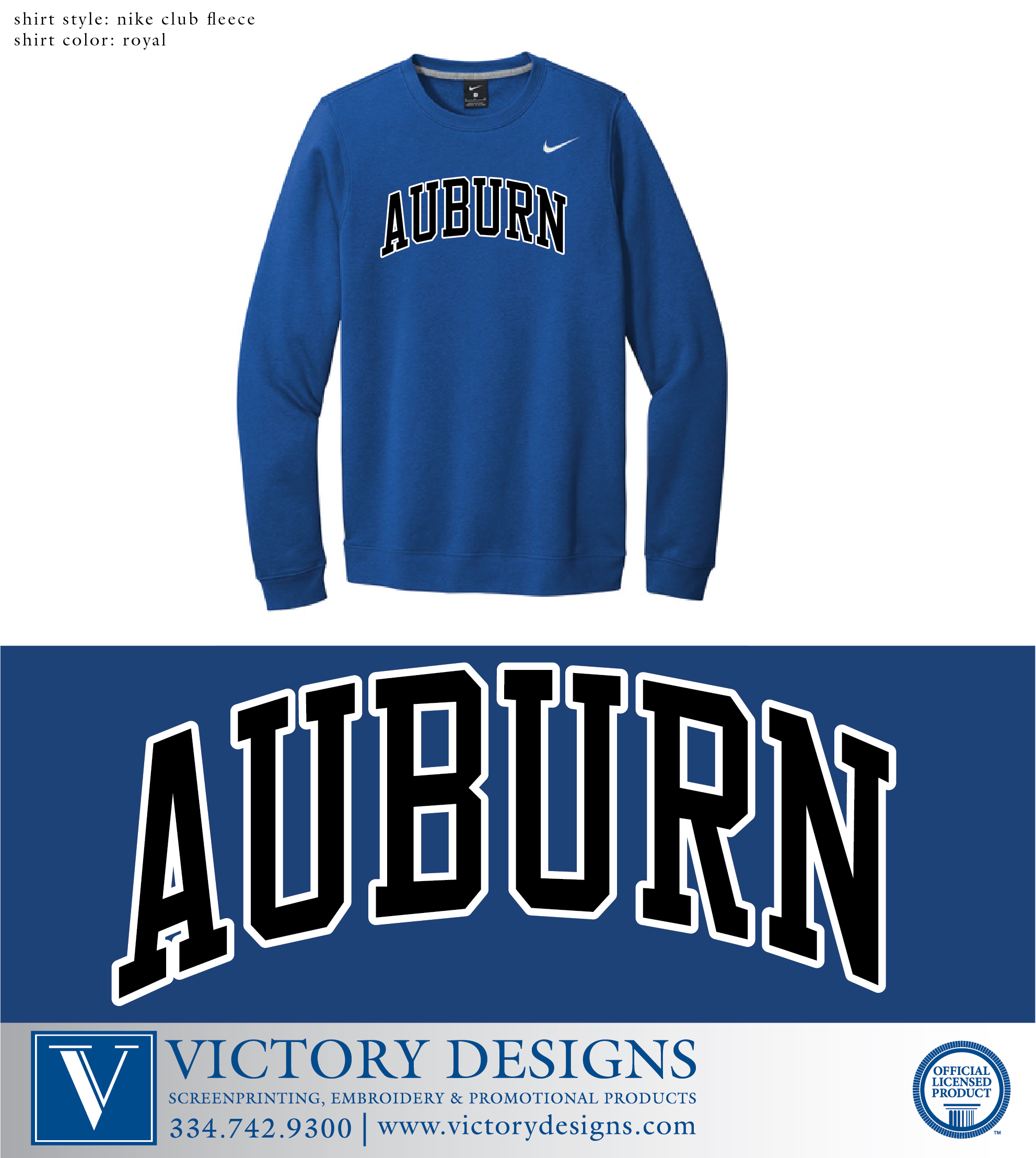AHS Girls Soccer - Arched Tackle Twill Nike Sweatshirt - Image 2
