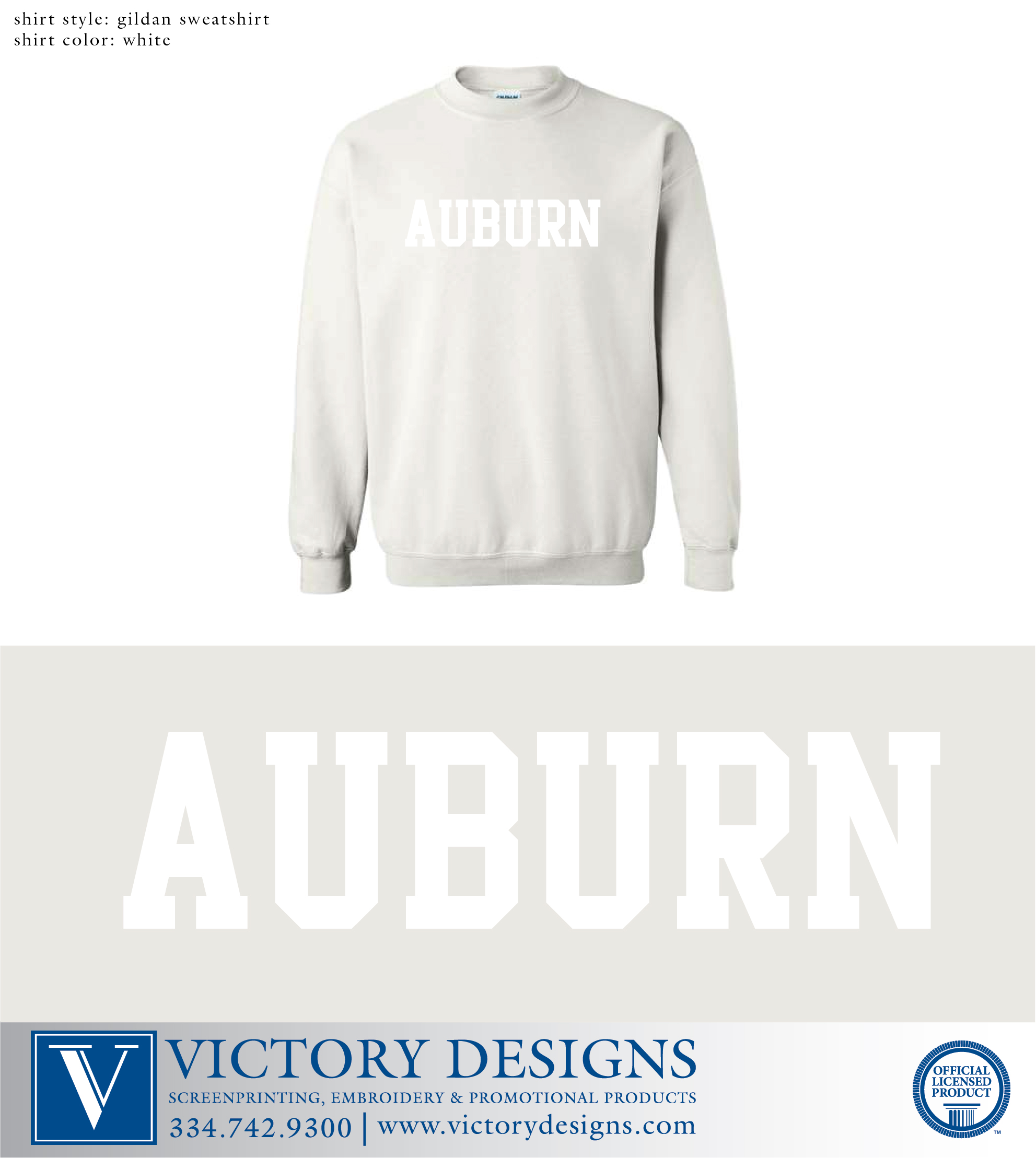 AHS White Puff Sweatshirt - Image 2