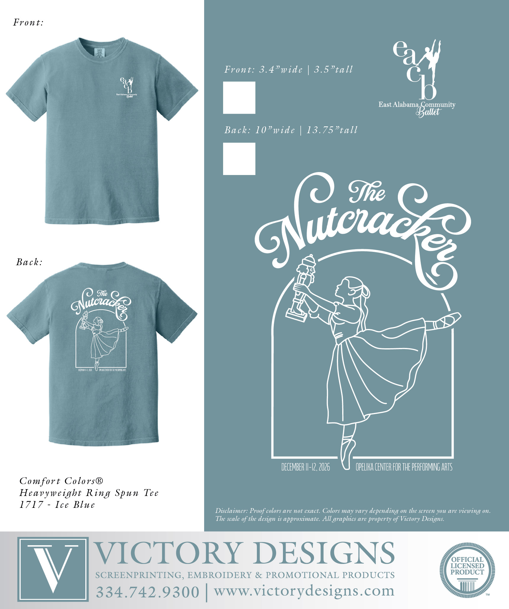EACB Nutcracker T-shirt - Ice Blue - Image 2