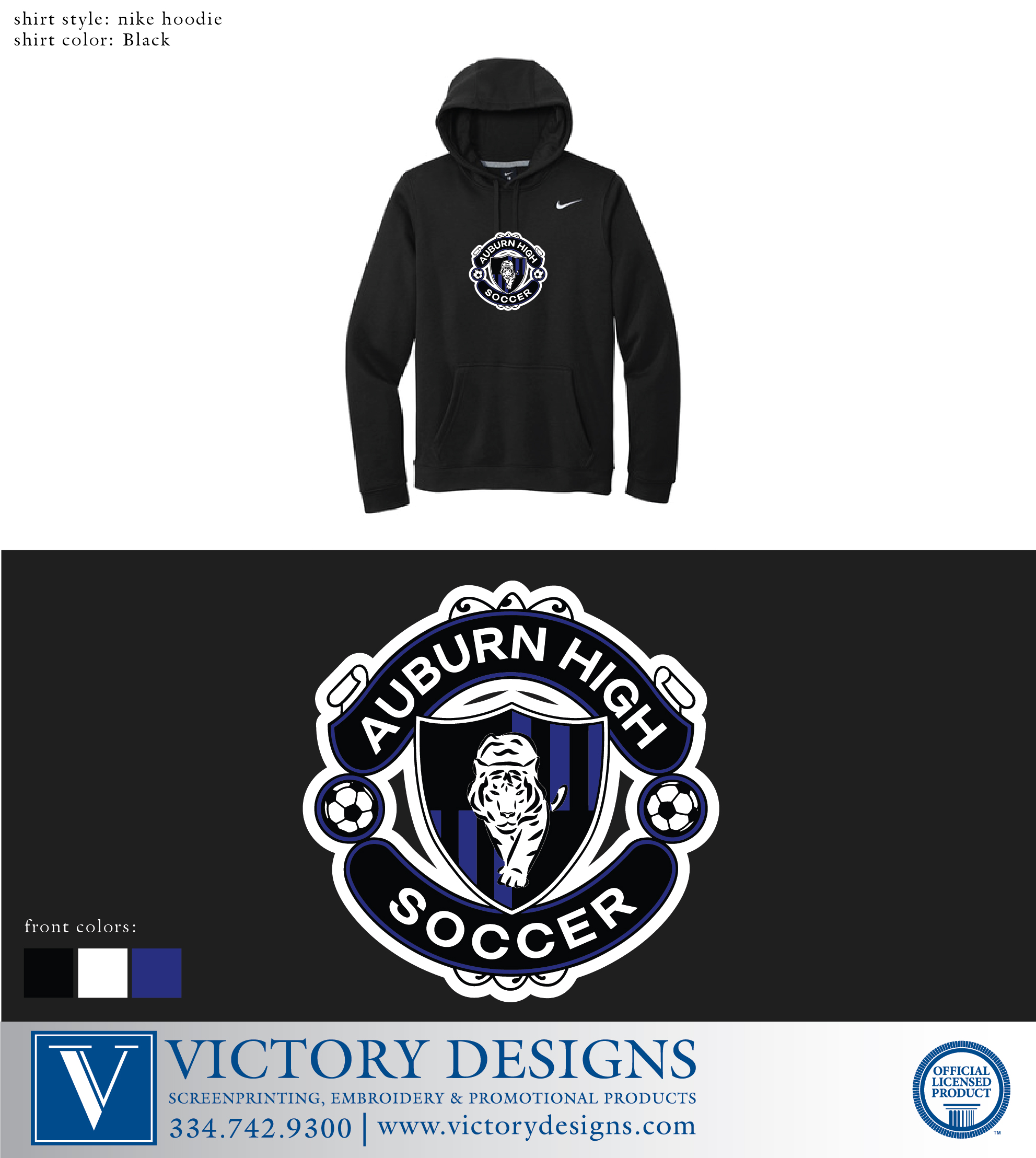 AHS Soccer - Crest Nike Hoodie - Image 2