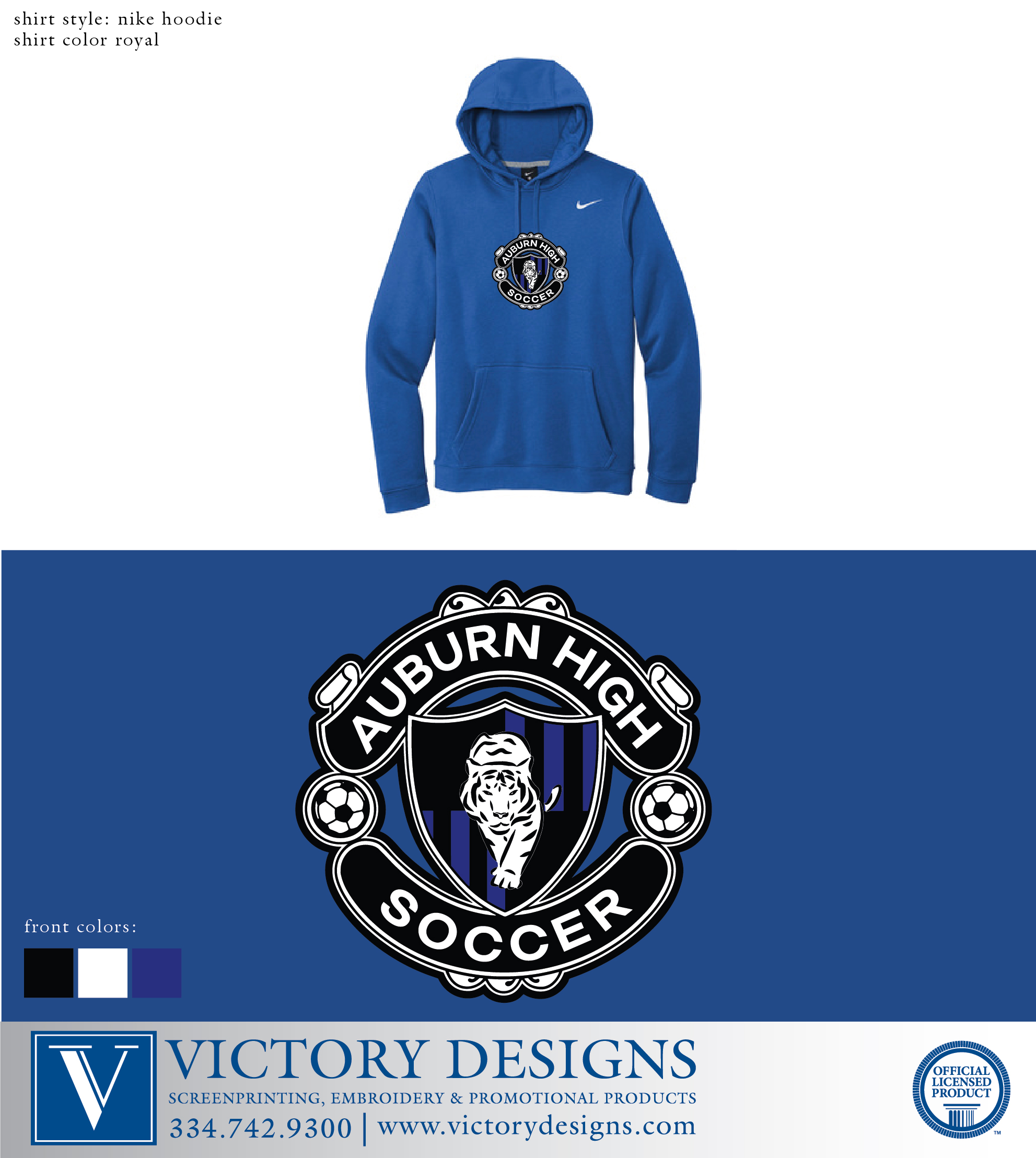 AHS Soccer - Crest Nike Hoodie - Image 3