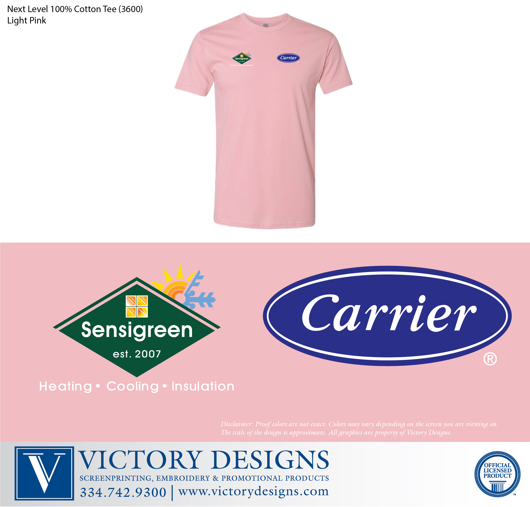 Sensigreen - Next Level Cotton Tee (Light Pink) - Image 2