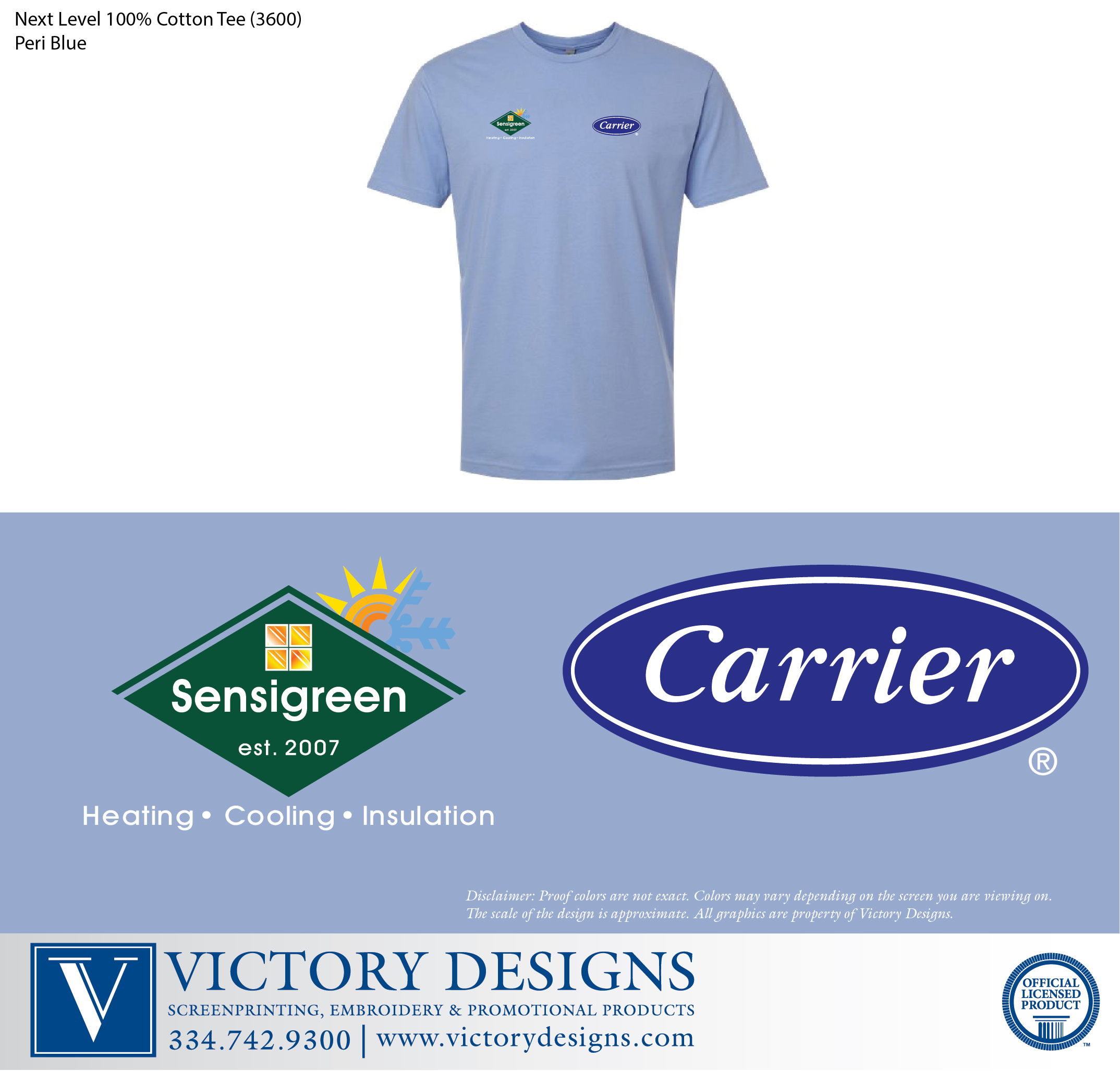 Sensigreen - Next Level Cotton Tee (Peri Blue) - Image 2
