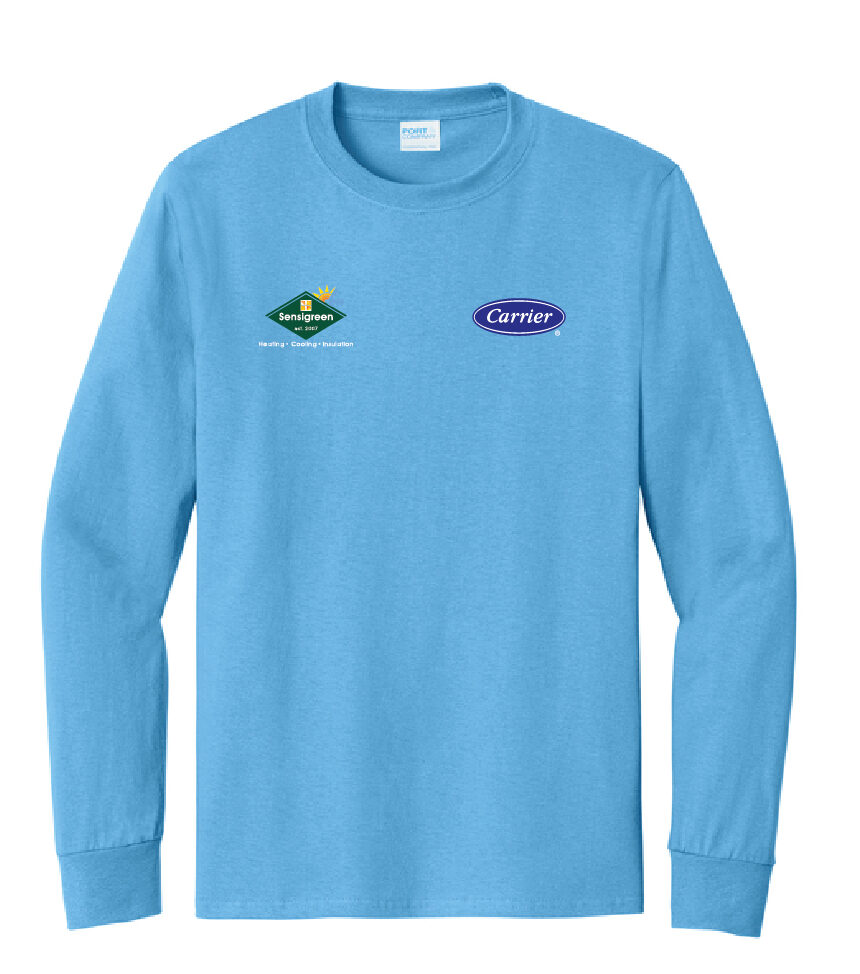 Sensigreen - Port & Company Long Sleeve Tee (Aquatic Blue)