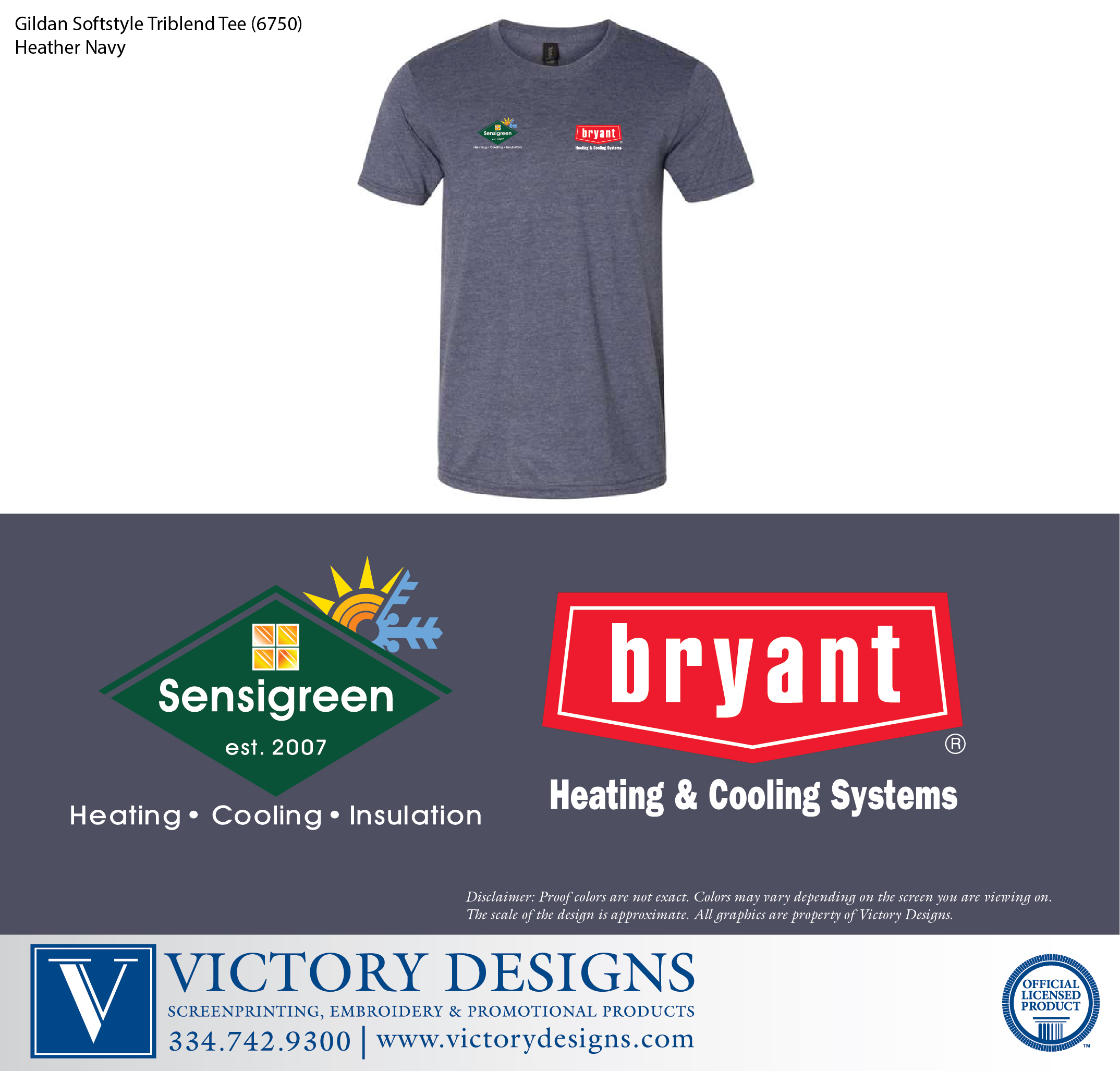 Sensigreen Huntsville- Next Level Cotton Tee (Heather Navy) - Image 2