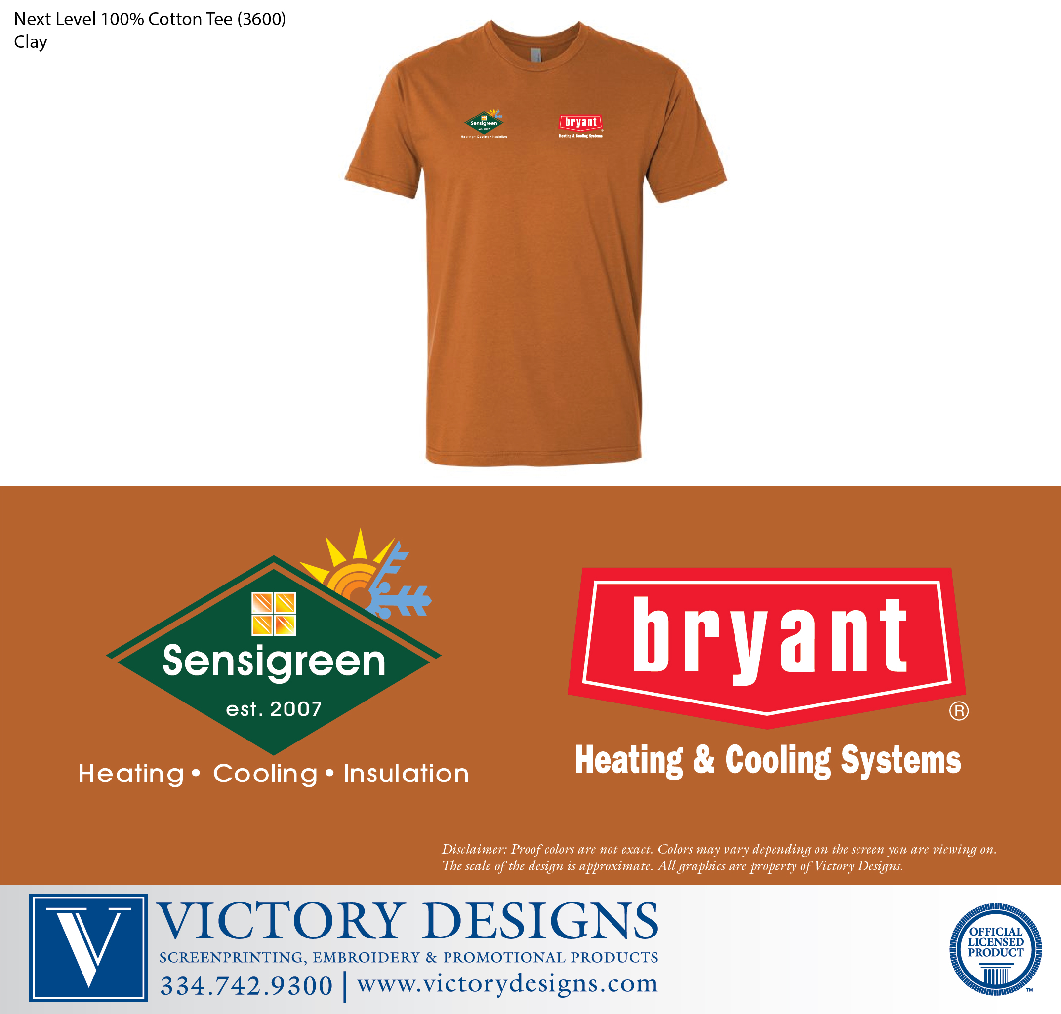 Sensigreen Huntsville- Next Level Cotton Tee (Clay) - Image 2