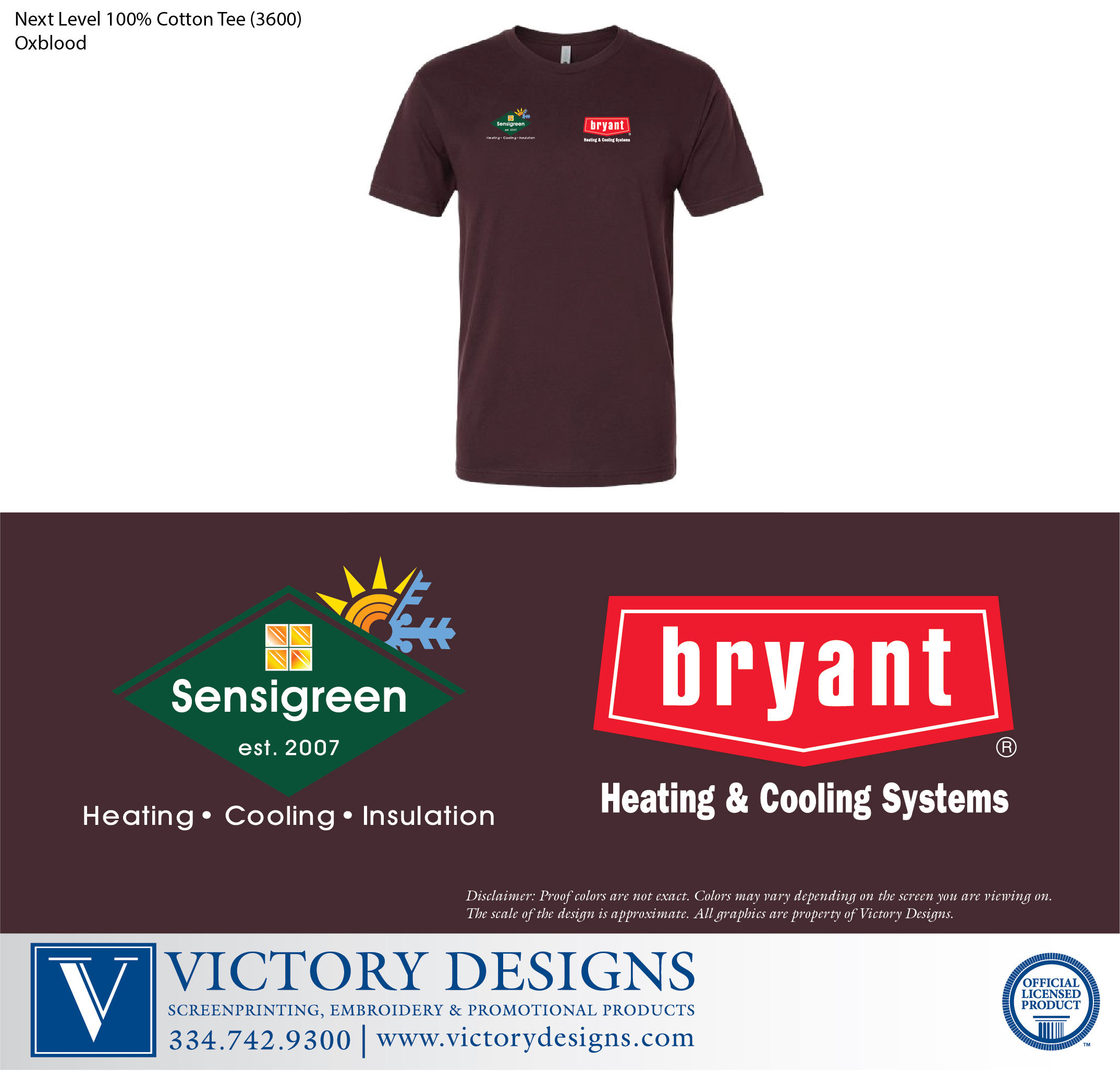 Sensigreen Huntsville- Next Level Cotton Tee (Oxblood) - Image 2