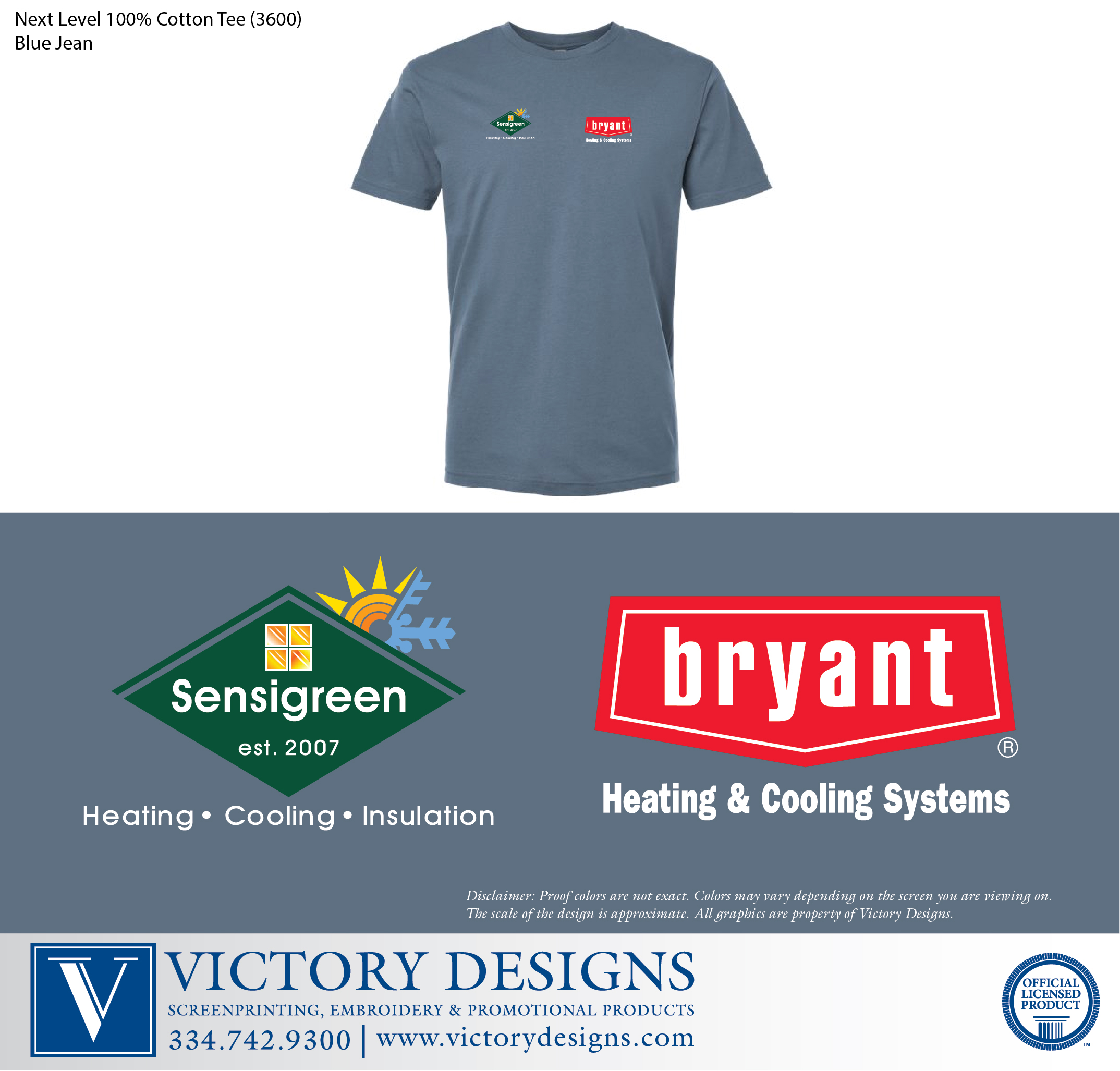 Sensigreen Huntsville- Next Level Cotton Tee (Blue Jean) - Image 2