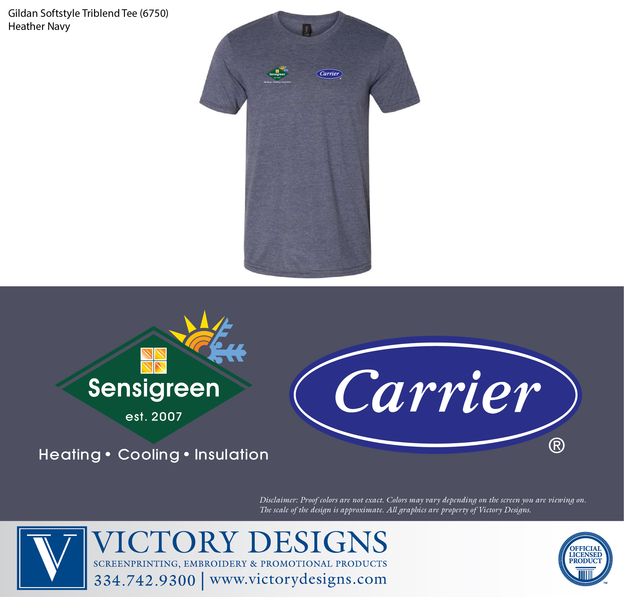Sensigreen - Gildan Softsyle Tee (Heather Navy) - Image 2