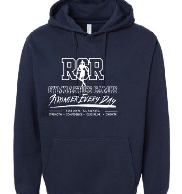 AU RSR Gymnastics Camp- Navy Hoodie (Stronger Every Day)