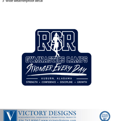 AU RSR Gymnastics Camp- Sticker (Stronger Every Day)