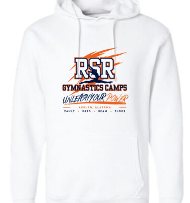 AU RSR Gymnastics Camp- White Hoodie (Unleash Your Power)