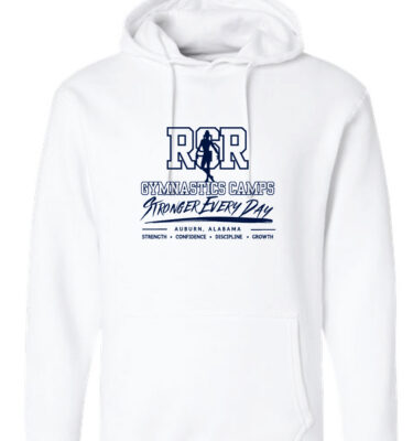 AU RSR Gymnastics Camp- White Hoodie (Stronger Every Day)