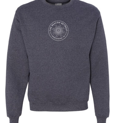 Beacon Retreat-  Heather Navy Champion Crewneck Sweatshirt