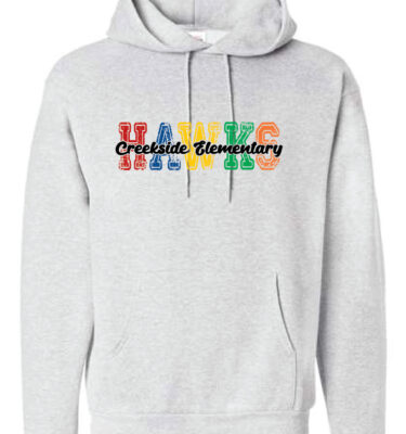 Creekside- Ash HAWKS Hanes Ecosmart Hoodie