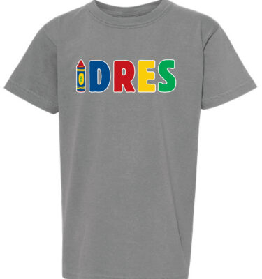 Dean Road - Grey Crayon Design Comfort Color T-shirt