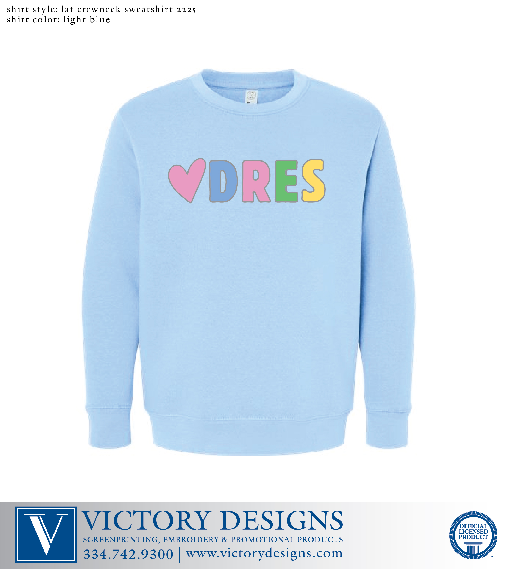 Dean Road - Heart Design LAT Sweatshirt (4 Color Options) - Image 5