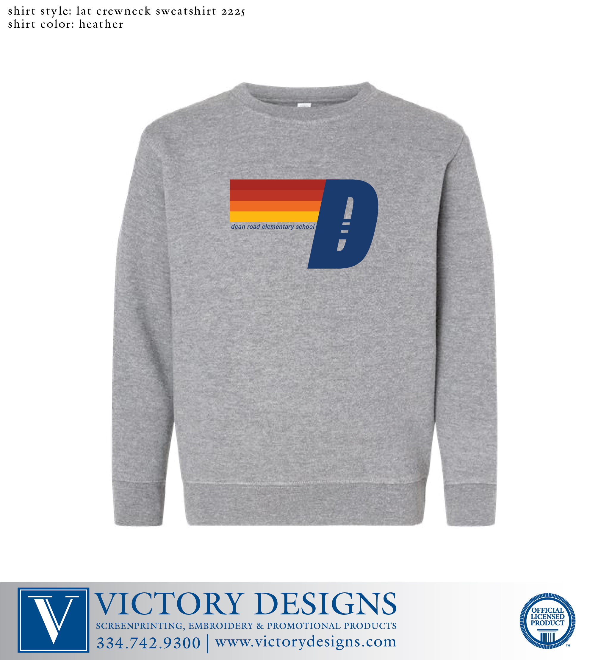 Dean Road - Grey Aviator Design LAT Sweatshirt - Image 2
