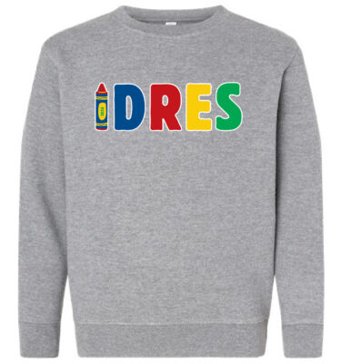 Dean Road - Grey Crayon Design LAT Sweatshirt