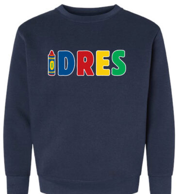 Dean Road - Navy Crayon Design LAT Sweatshirt