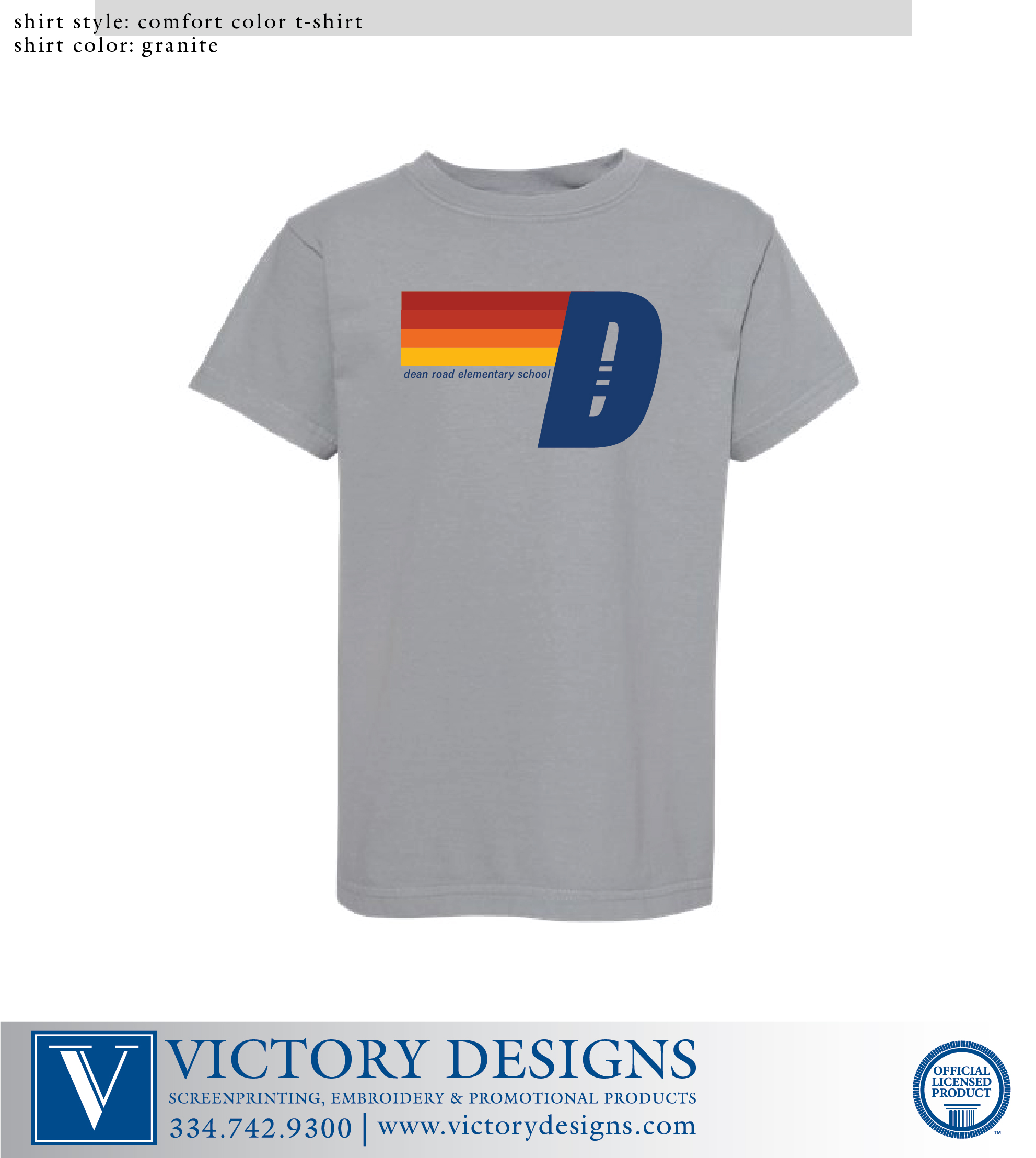 Dean Road - Granite Aviator Design Comfort Color T-shirt - Image 2