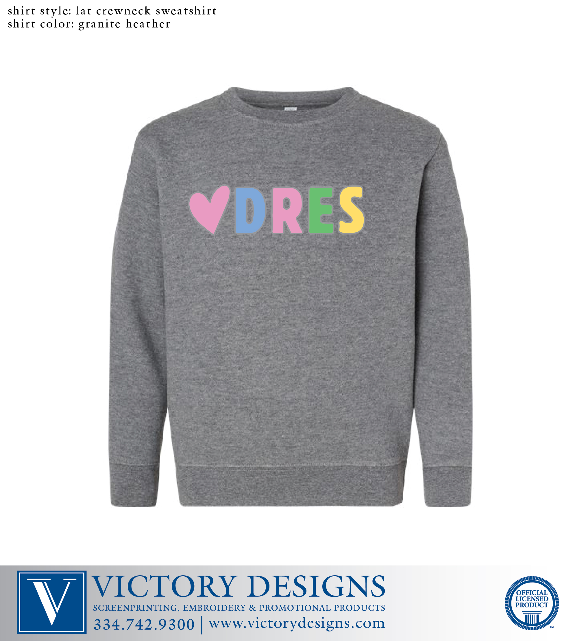 Dean Road - Heart Design LAT Sweatshirt (4 Color Options) - Image 4