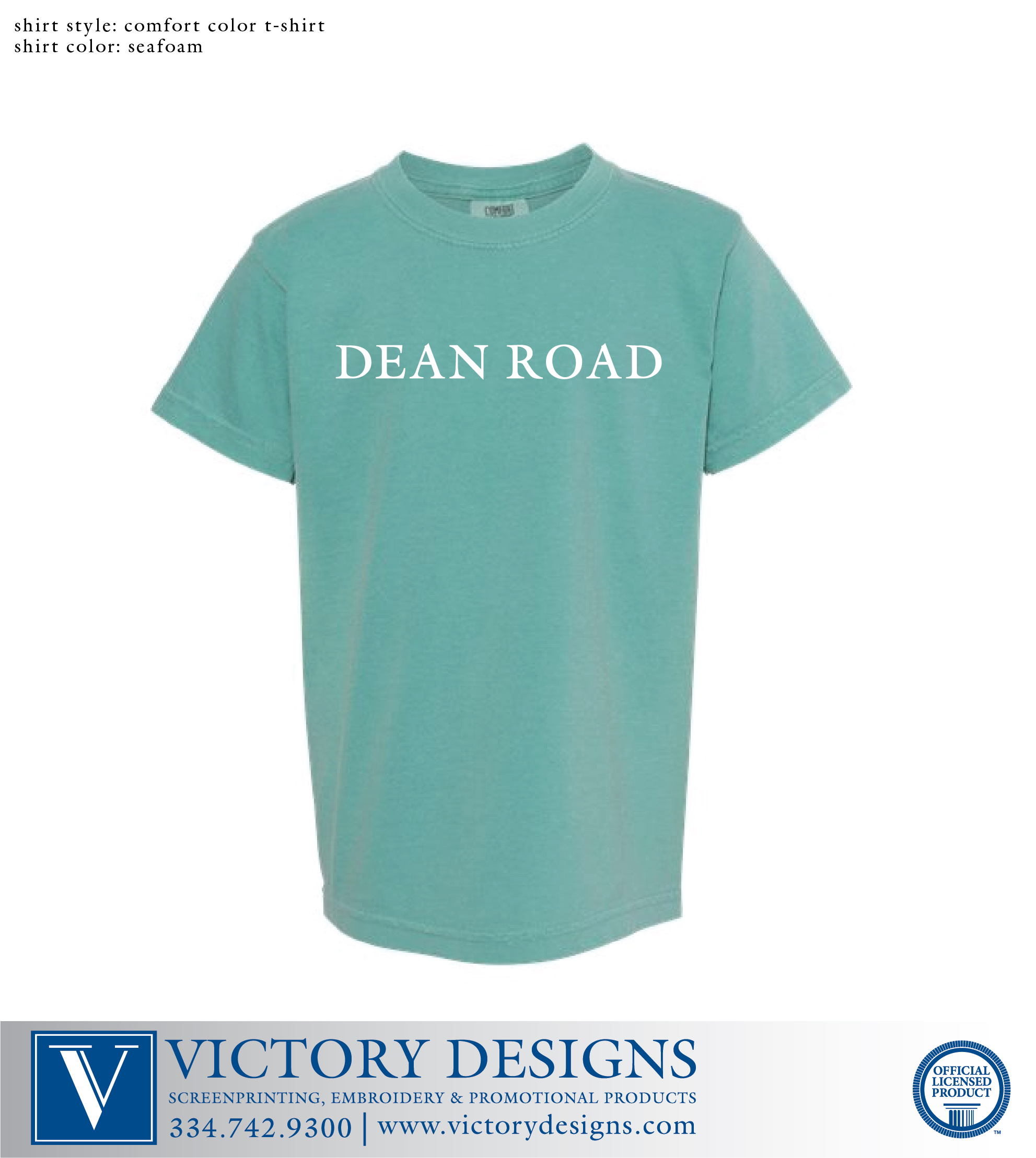 Dean Road - White Seaside Design Comfort Color T-shirt (3 color options) - Image 2