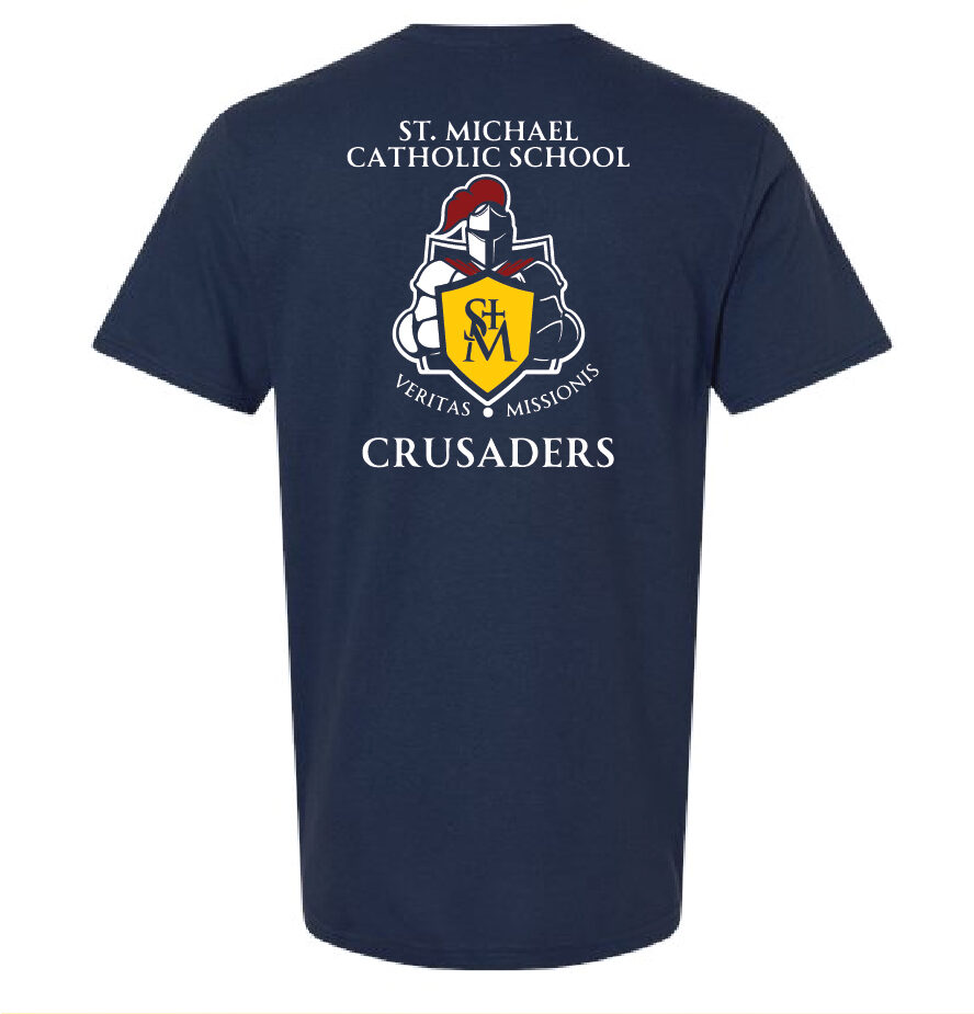 St. Michael Catholic School - Mascot Navy Short Sleeve Shirt
