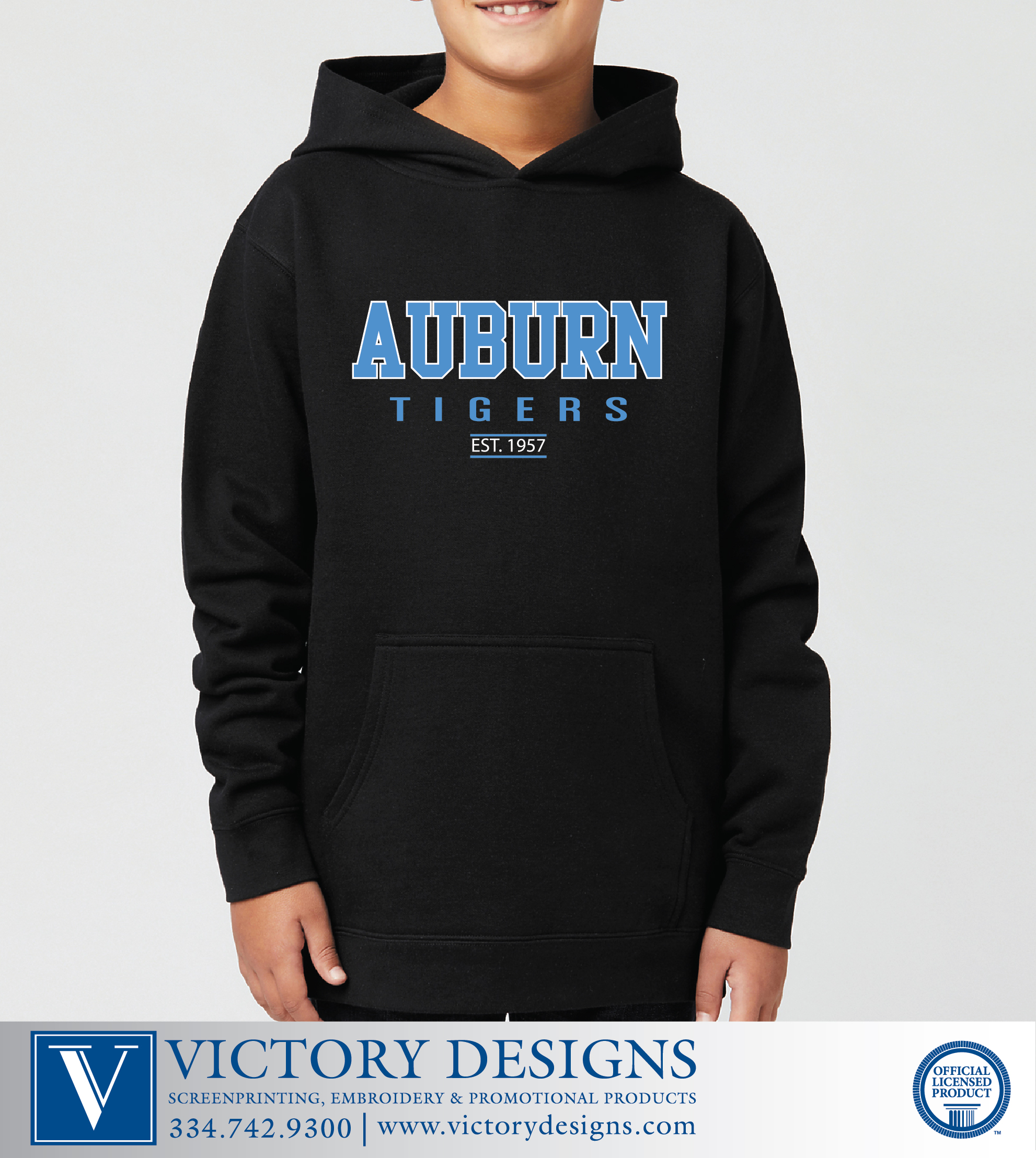AJHS- Black Cotton Heritage Hoodie - Image 2