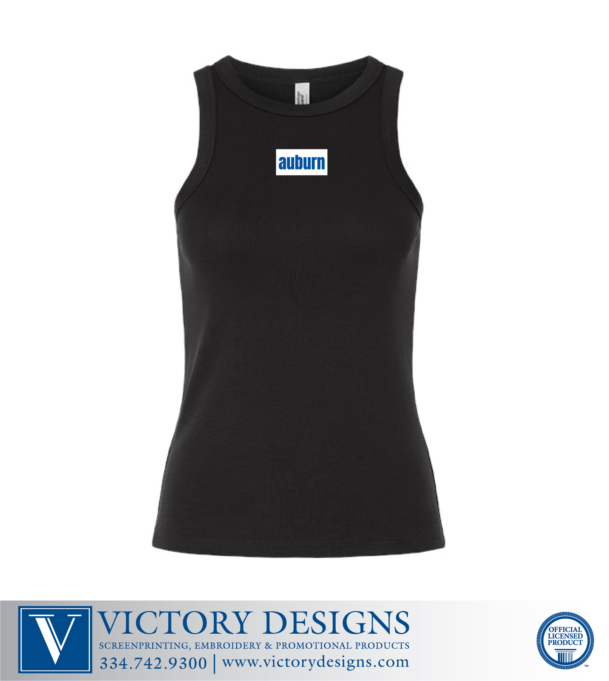AJHS- Black Baby Rib Tank - Image 2