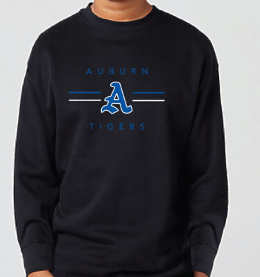 AJHS- Black A Line Design Cotton Heritage Crewneck Sweatshirt