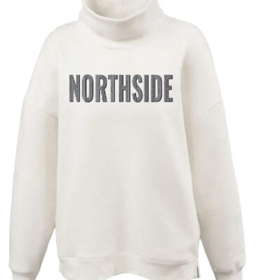 Northside- Cream Oversized Mockneck Sweatshirt