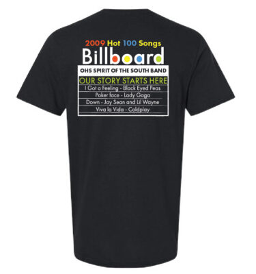 OHS - Spirit of The South - Black "Hot 100 Billboard" T-Shirt