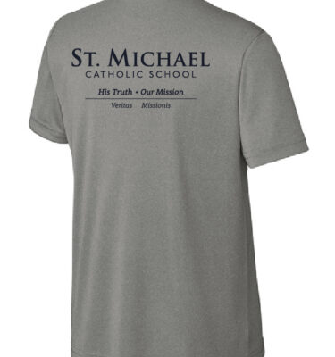 St. Michael Catholic School - Grey Concrete Heather Short Sleeve Dri-Fit T-Shirt