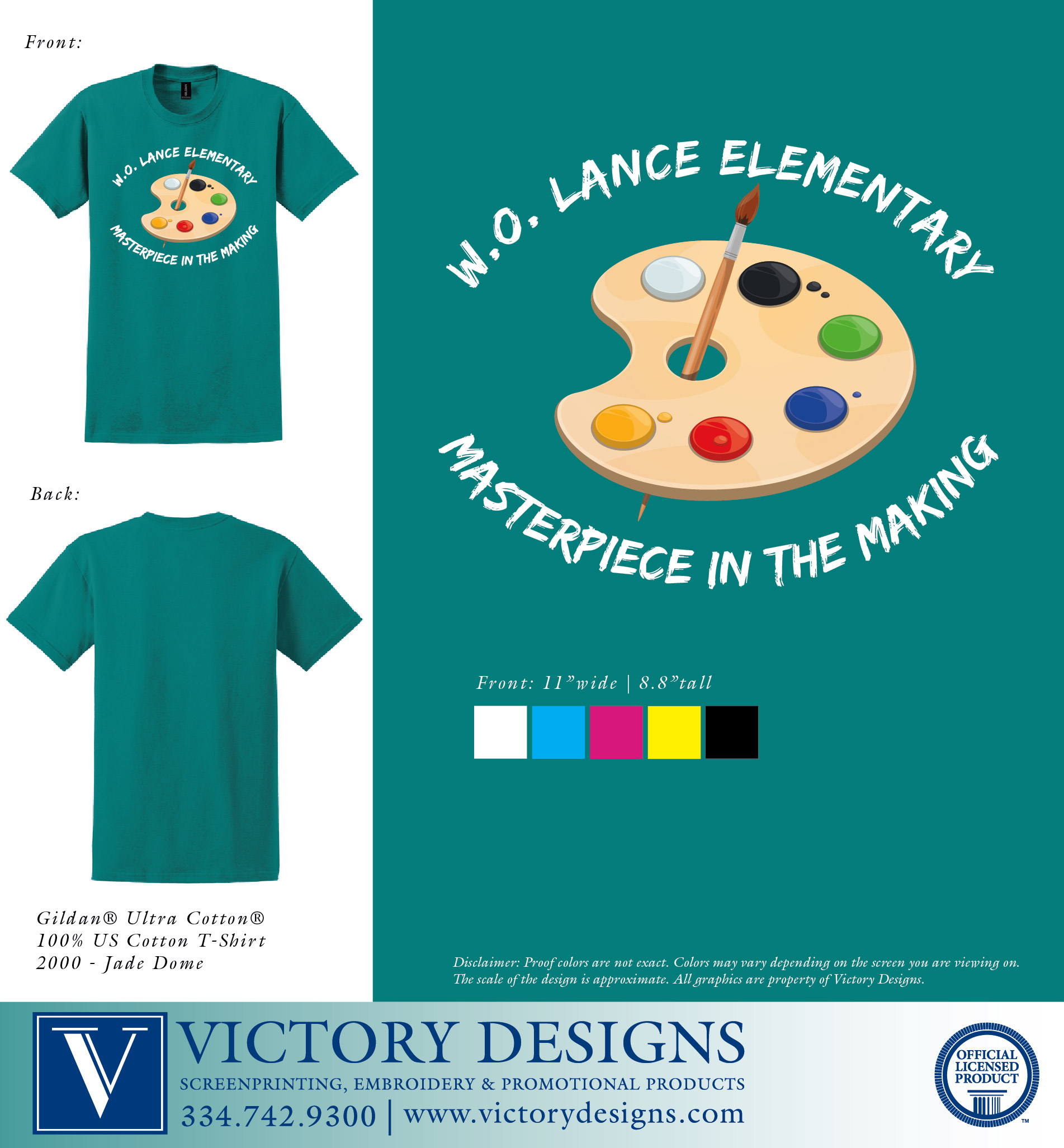 W.O. Lance - Paint Palette Tee (12 Colors/Dept's) - Image 2