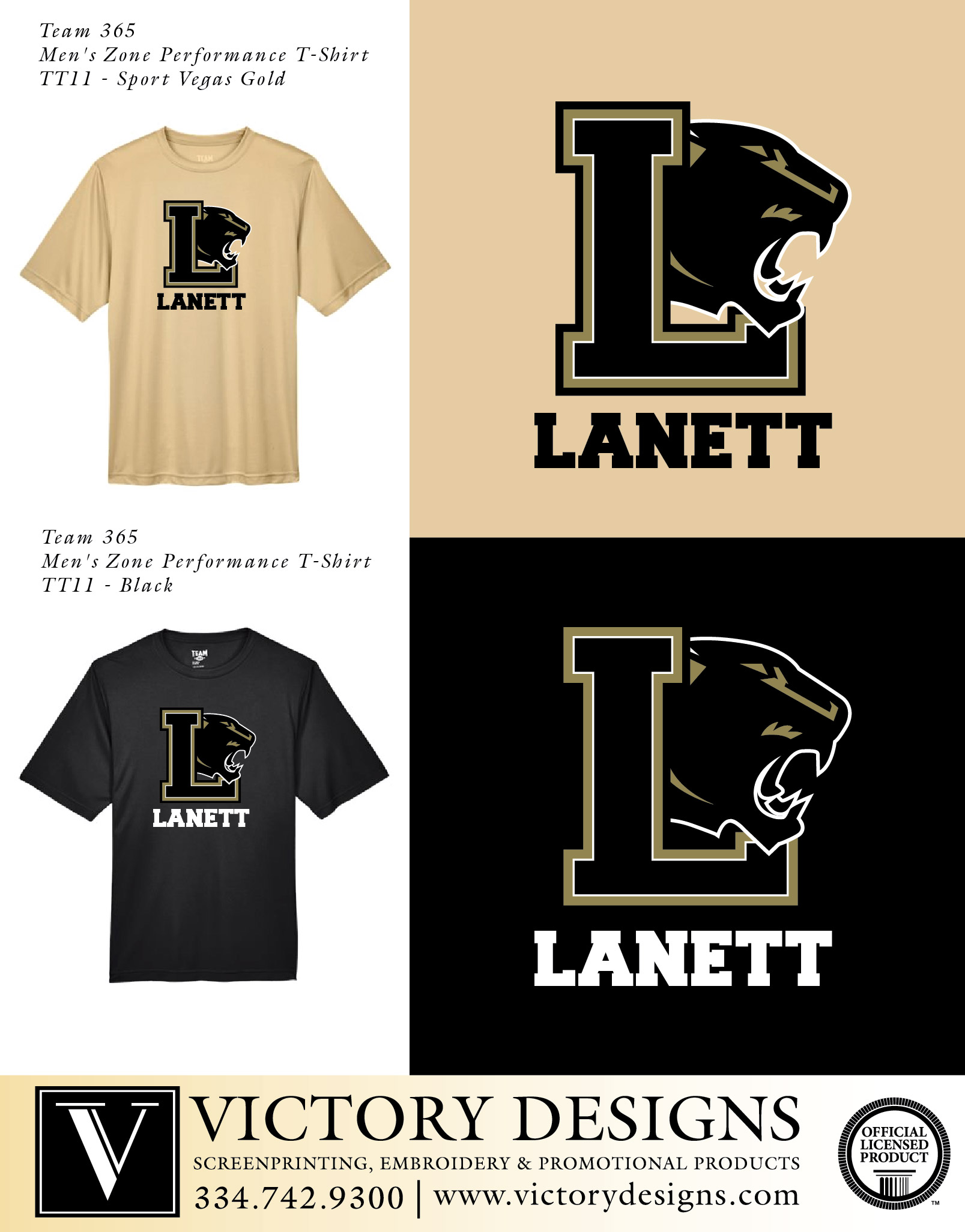 W.O. Lance - Lanett Panther Dri-Fit Tee (2 Color Options) - Image 2