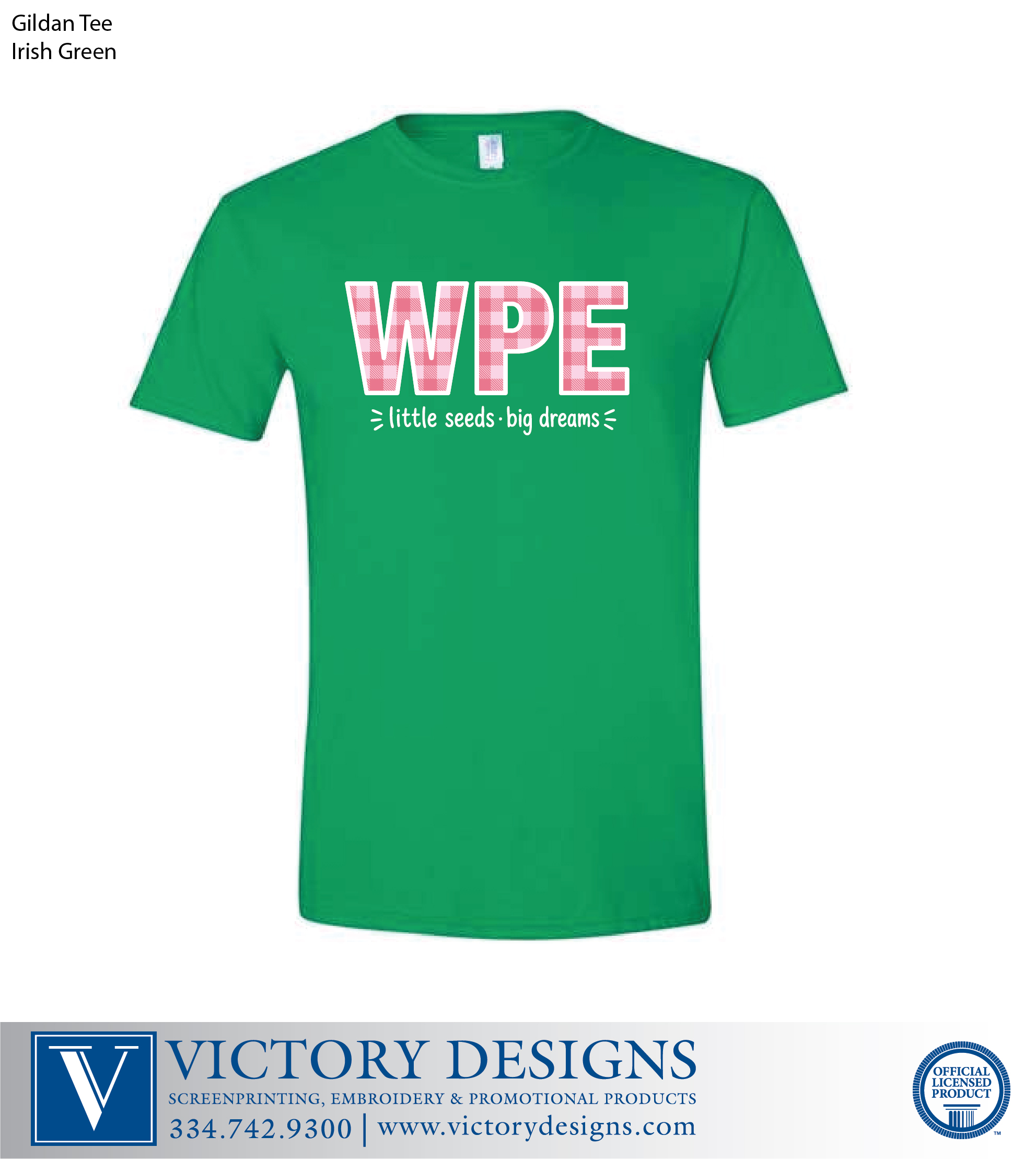 Woodland Pines Elementary- Pink Gingham Design Tee - Image 2