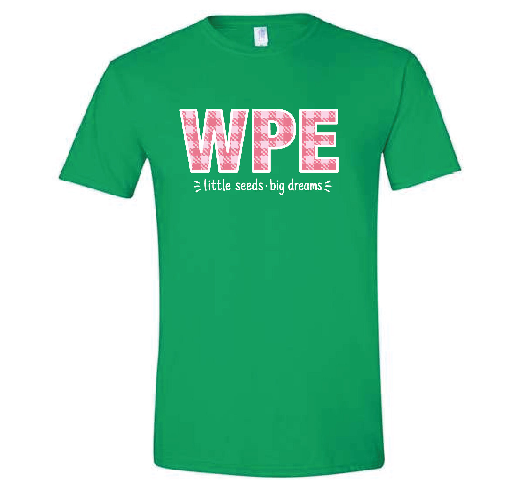 Woodland Pines Elementary- Pink Gingham Design Tee