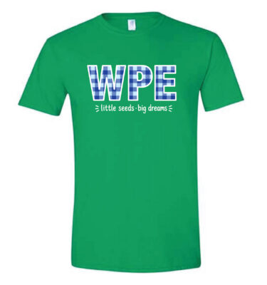 Woodland Pines Elementary- Blue Gingham Design Tee