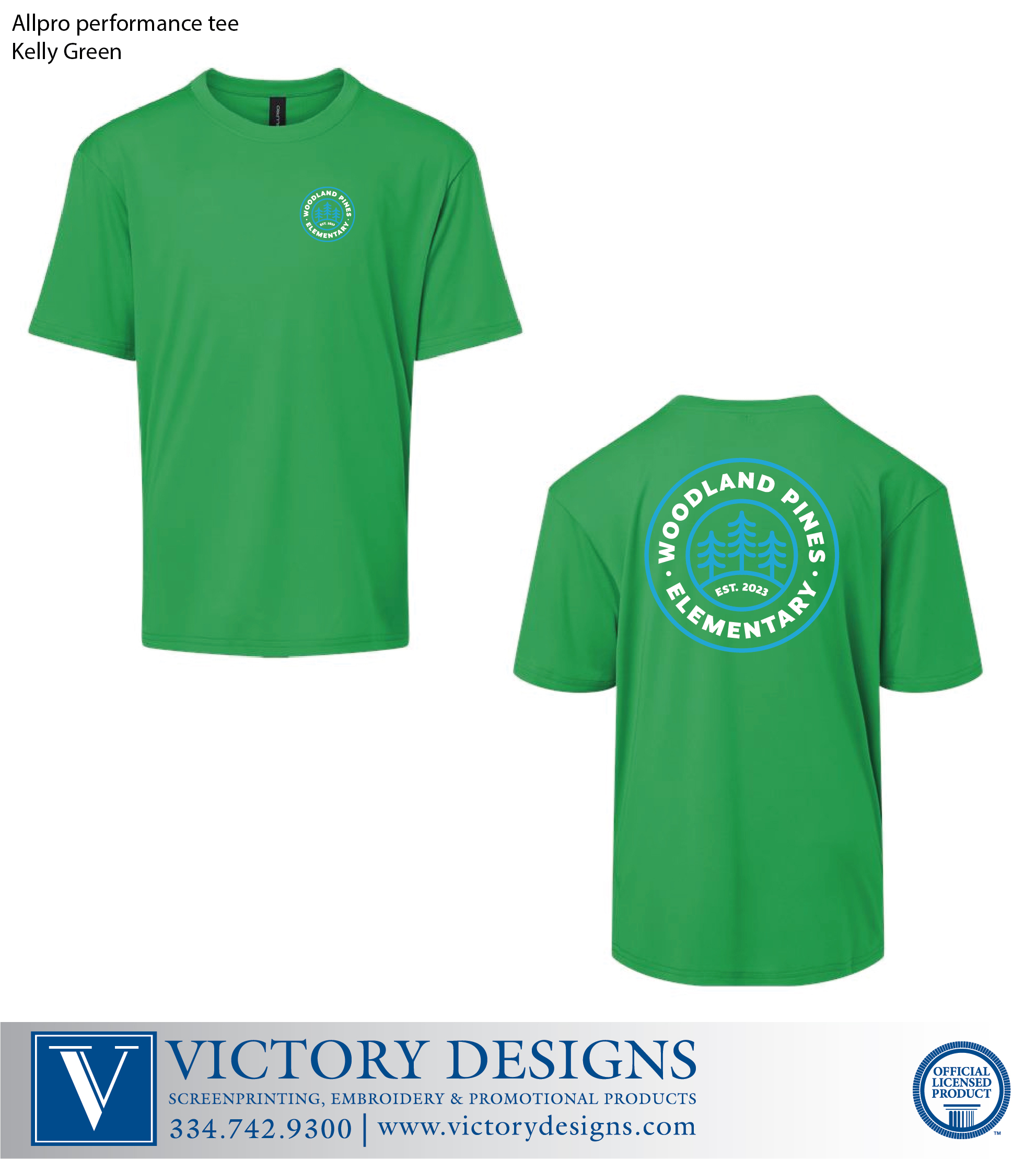 Woodland Pines Elementary- Tree Design Dri-Fit Tee - Image 2