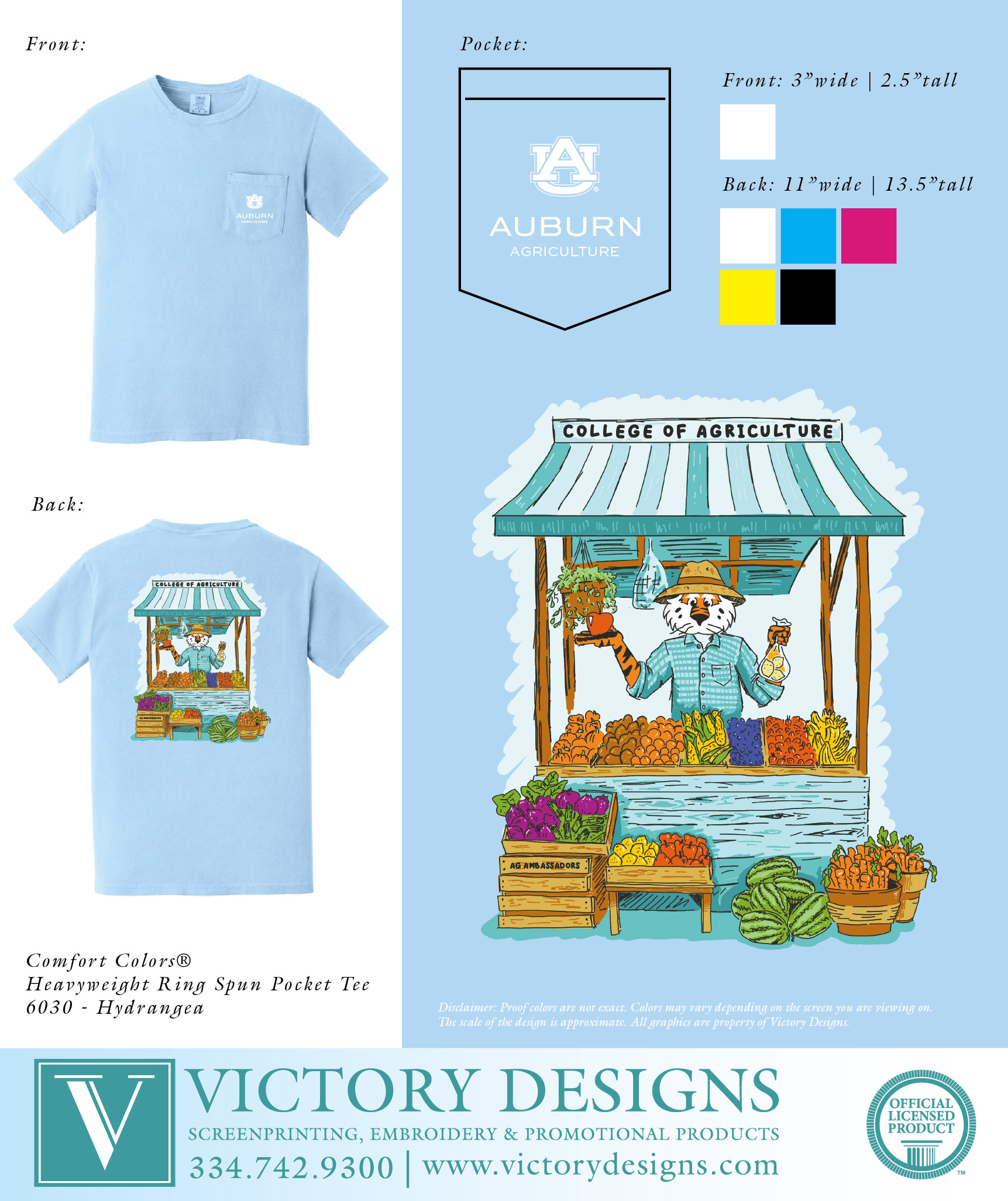 AU AG Ambassadors - Farmer's Market Aubie Tees (3 color options) - Image 4