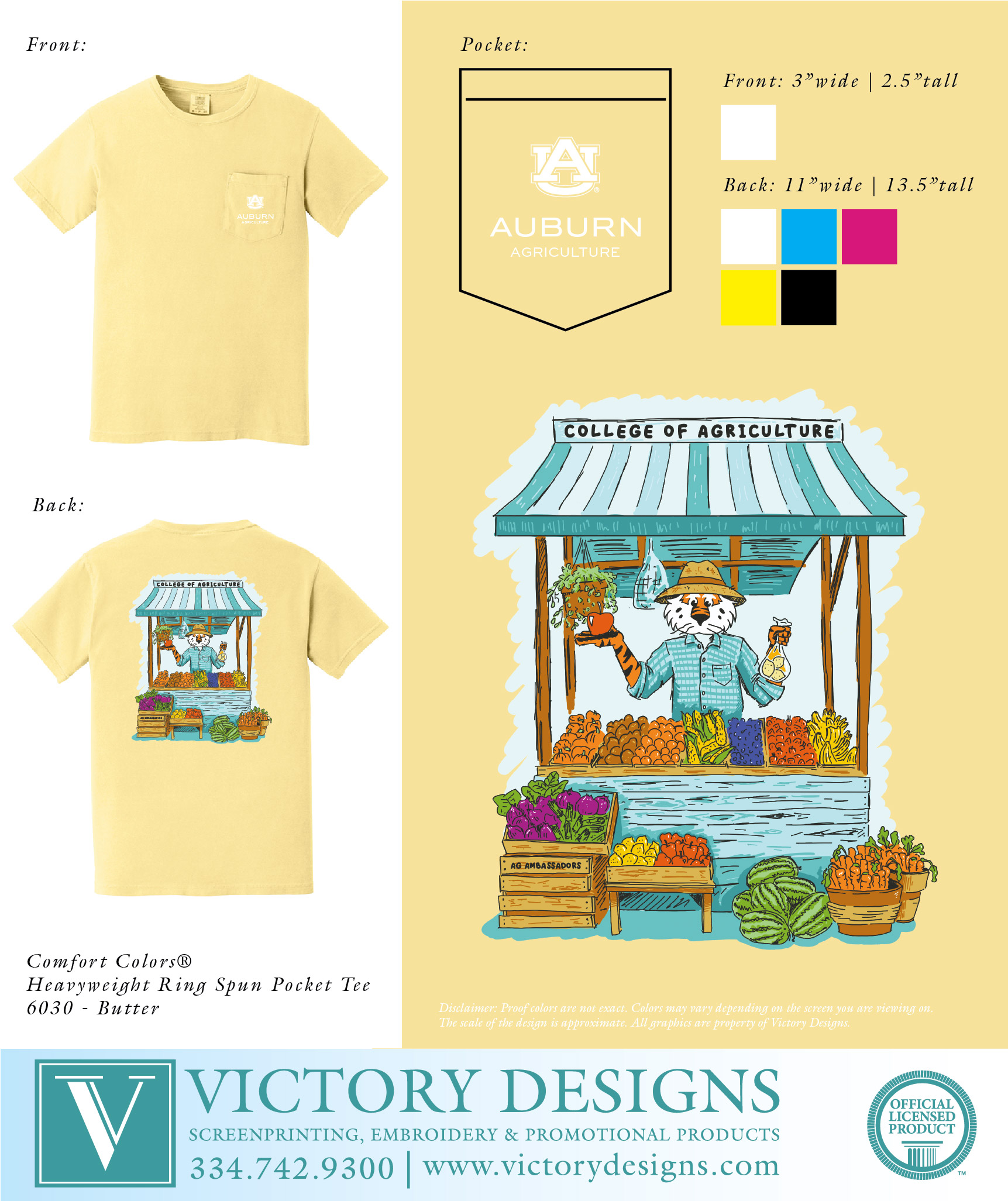 AU AG Ambassadors - Farmer's Market Aubie Tees (3 color options) - Image 3
