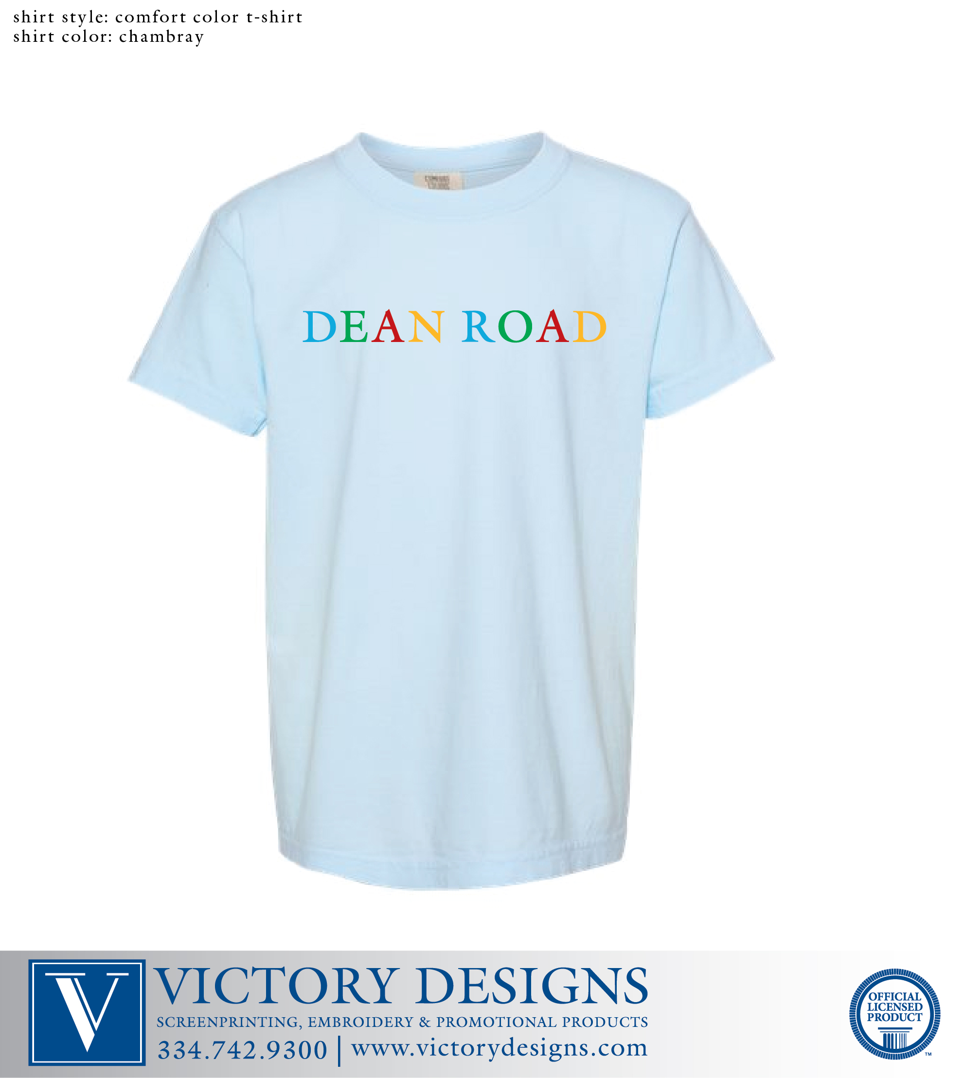 Dean Road - Multi-Color Boys Seaside Design Comfort Color T-shirt (2 Color Options) - Image 3