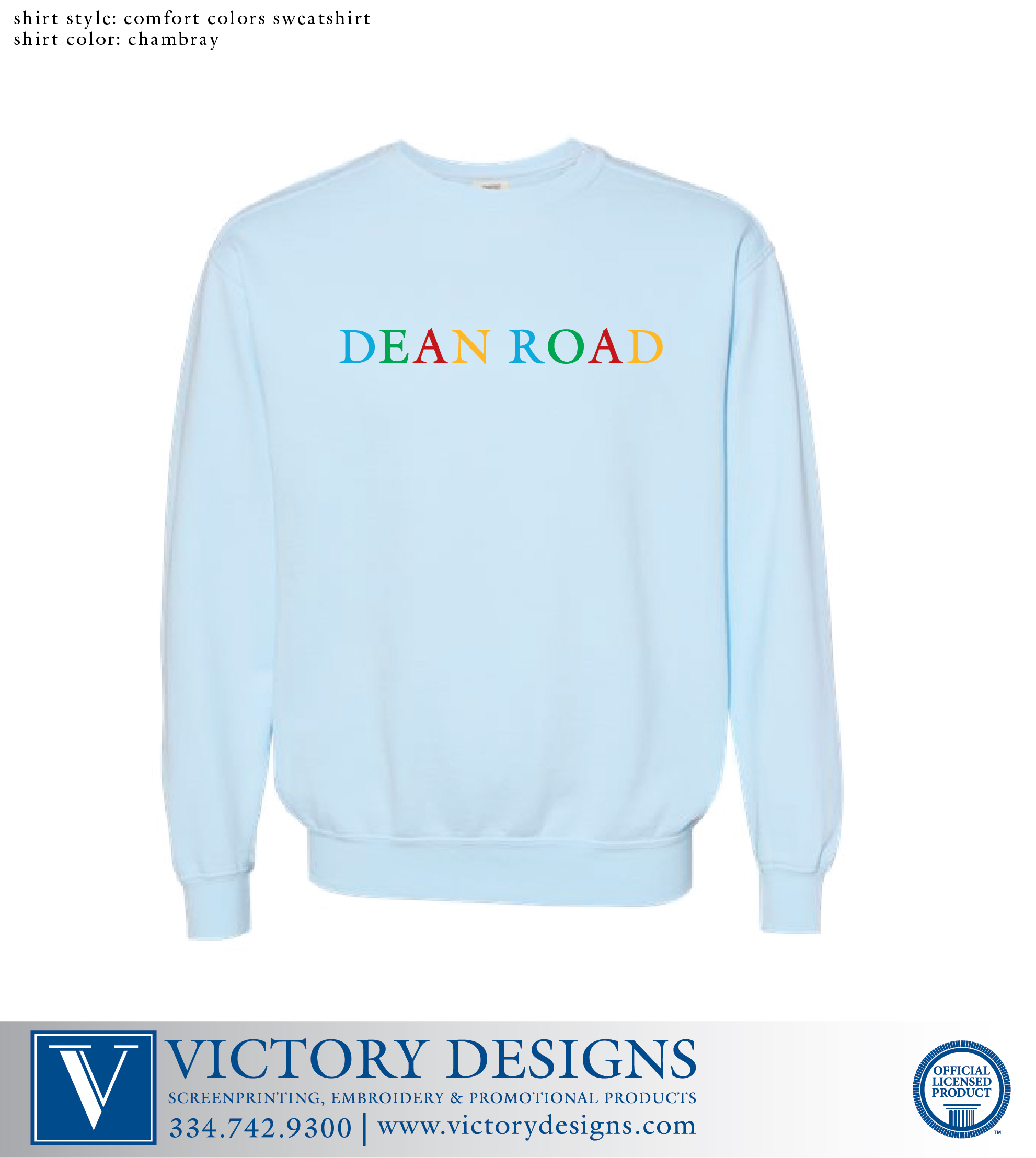 Dean Road - Multi-Color Boys Seaside Design Comfort Color Sweatshirt (Adult sizes only) - Image 2