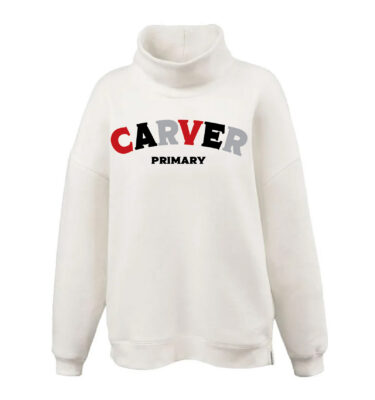 Carver- Cream Oversized Mockneck Sweatshirt